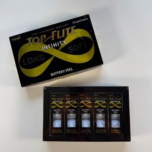 TOP FLITE Infinity 15 Golf Balls 5 Sleeves Long Soft Buttery Feel New USA Made